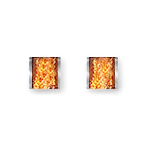 Mustard Classic Stripes Stud Earrings | The Jewellery Stop
