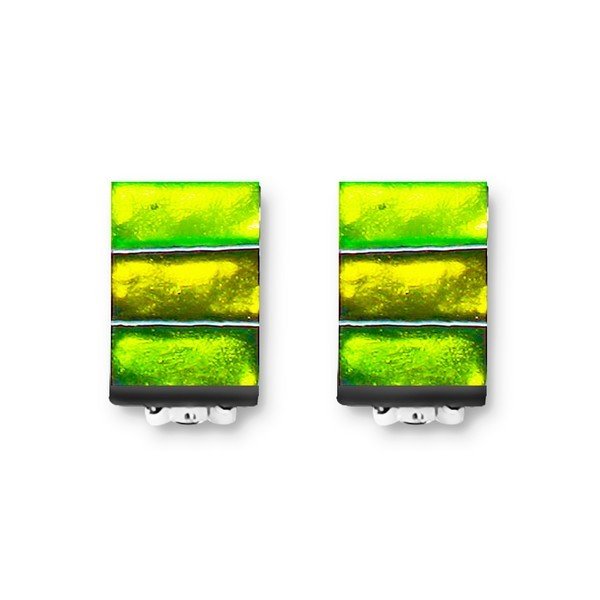 Apple Classic Stripe Thick Clip Earrings | The Jewellery Stop