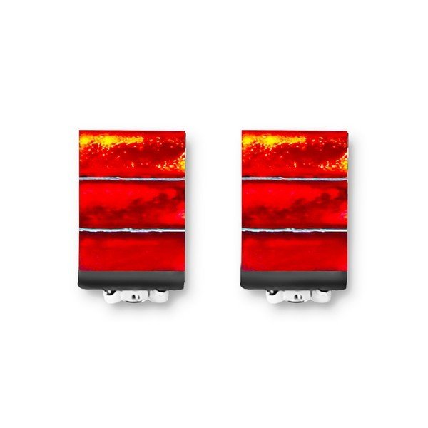 Brulee Classic Stripe Thick Clip Earrings | The Jewellery Stop