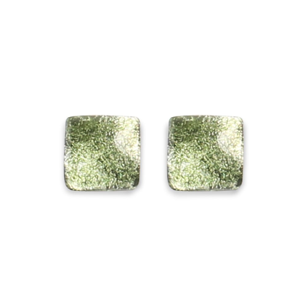 Moss Antique Square Large Stud Earrings | The Jewellery Stop