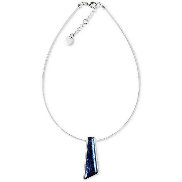 Navy Deco Stripe Pendant | The Jewellery Stop
