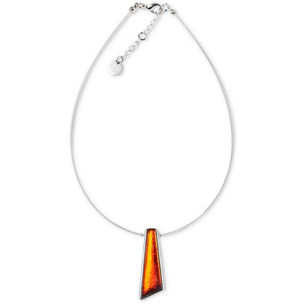 Orange Deco Stripe Pendant | The Jewellery Stop