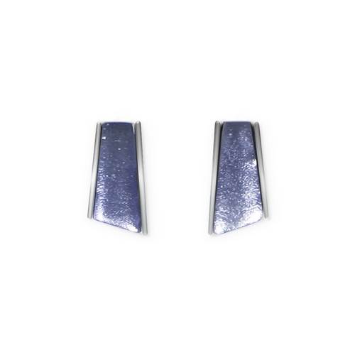 Lilac Deco Stripe Stud Earrings | The Jewellery Stop