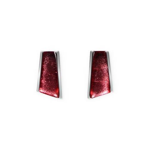 Rose Deco Stripe Stud Earrings | The Jewellery Stop