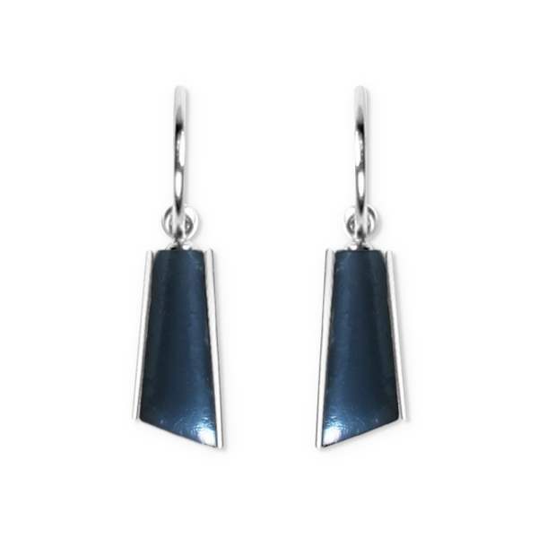 Denim Deco Stripe Creole Earrings | The Jewellery Stop