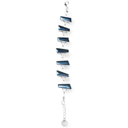 Denim Deco Stripe Bracelet | The Jewellery Stop