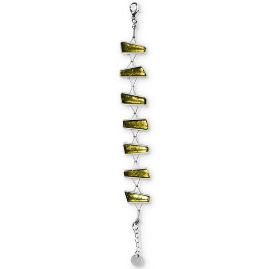 Green Deco Stripe Bracelet | The Jewellery Stop