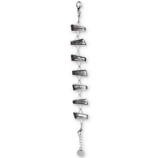 Grey Deco Stripe Bracelet | The Jewellery Stop