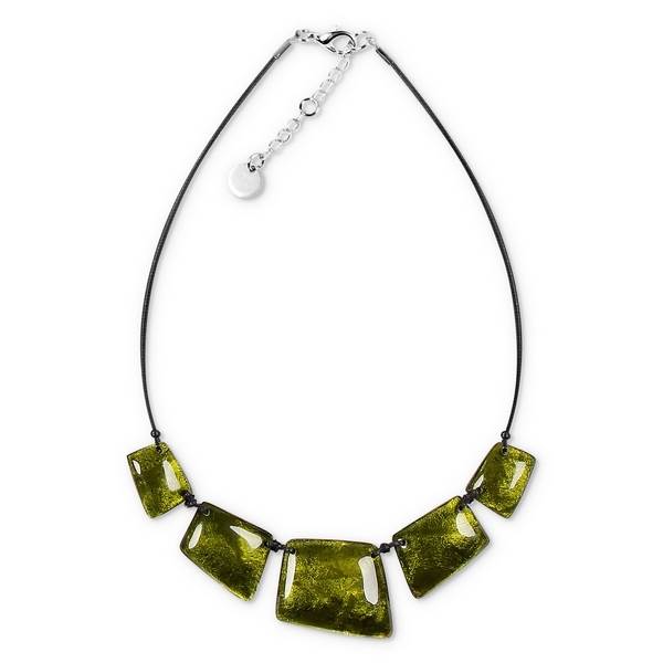 Olive Patchwork Necklace | The Jewellery Stop