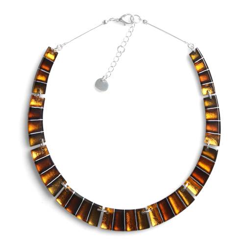 Mustard Classic Stripes Necklace | The Jewellery Stop