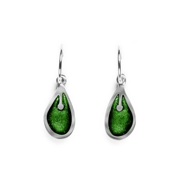 Green Calachuchi Creole Earrings | The Jewellery Stop