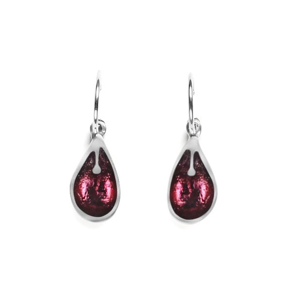 Plum Calachuchi Creole Earrings | The Jewellery Stop