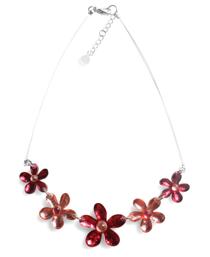 Raspberry Flower Necklace | The Jewellery Stop