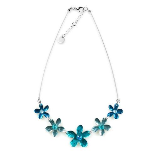 Teal Flower Necklace | The Jewellery Stop