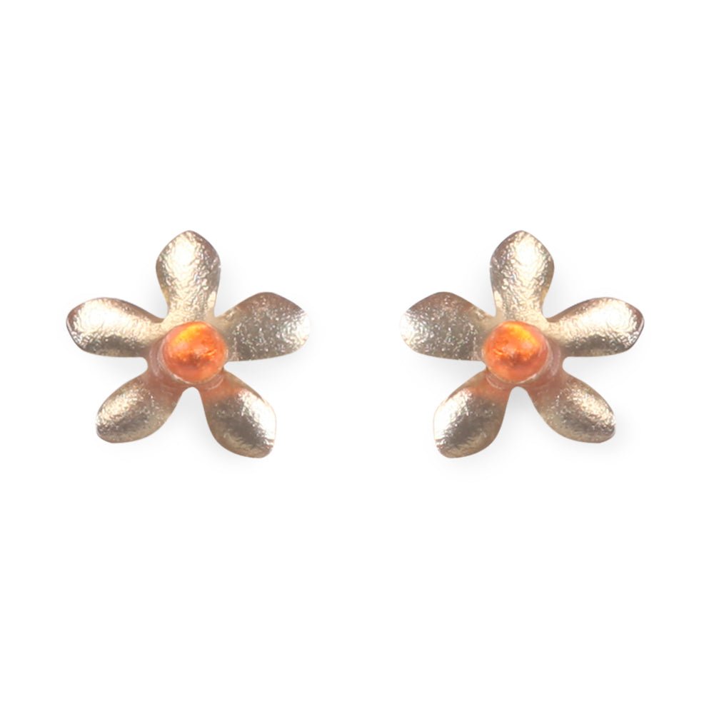 Gold Flower Stud Earrings | The Jewellery Stop