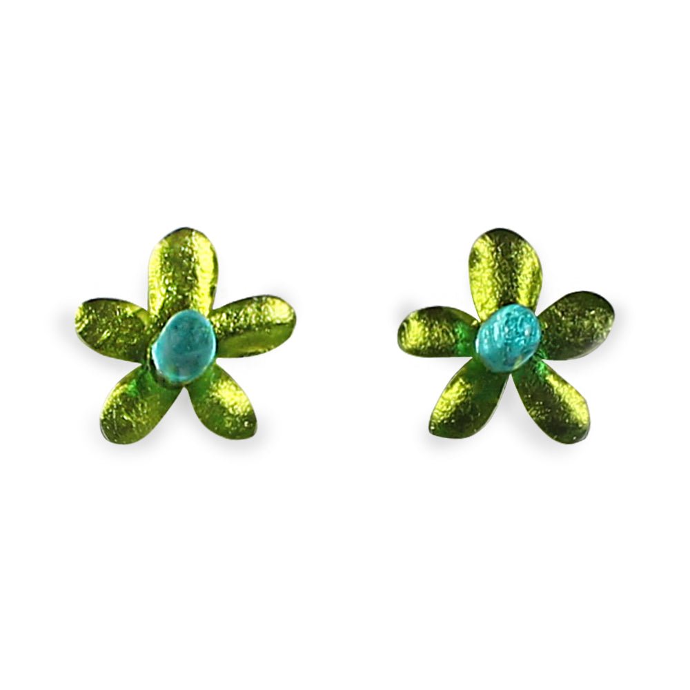 Seaweed Flower Stud Earrings | The Jewellery Stop