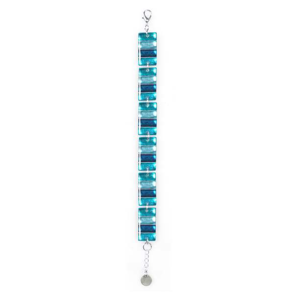 Teal Classic Stripes Bracelet | The Jewellery Stop