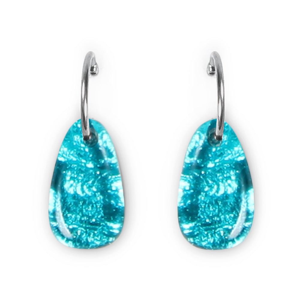 Teal Africa Creole Earrings | The Jewellery Stop