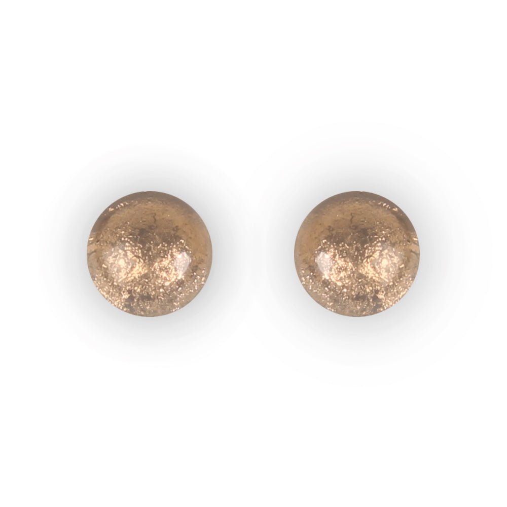 Bronze Cabouchon Medium Stud Earrings | The Jewellery Stop