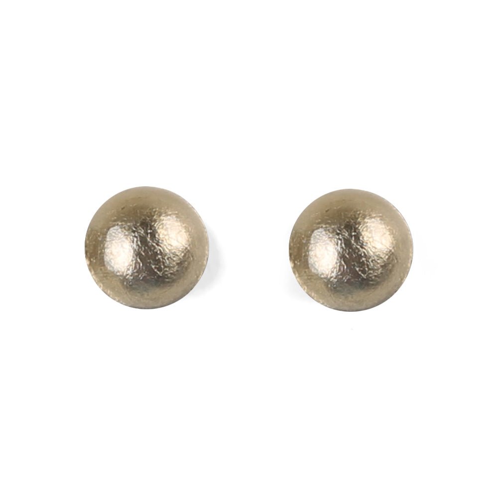 Gold Cabouchon Medium Stud Earrings | The Jewellery Stop
