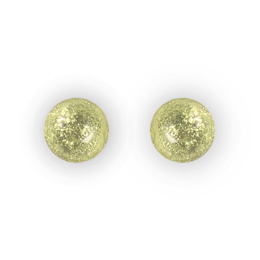 Lime Cabouchon Medium Stud Earrings | The Jewellery Stop