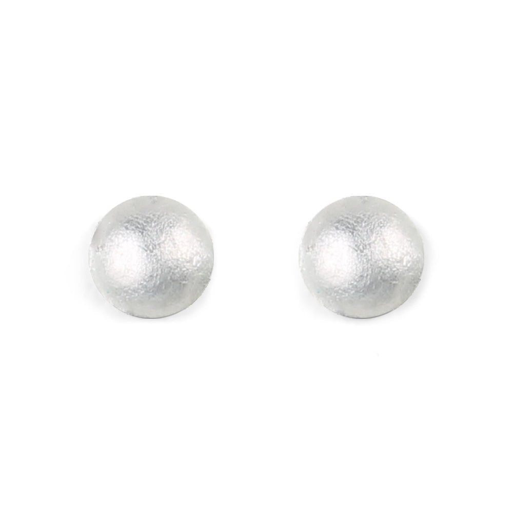 Silver Cabouchon Medium Stud Earrings | The Jewellery Stop