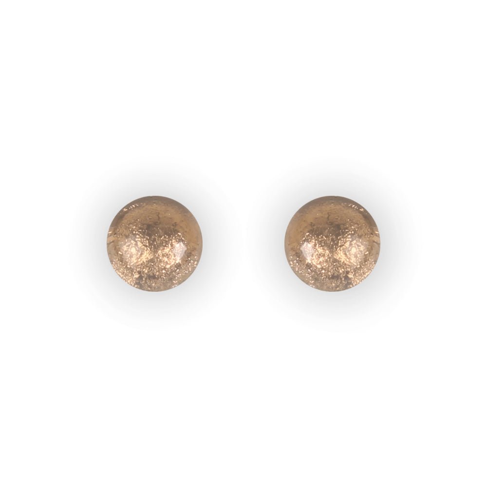 Bronze Cabouchon Small Stud Earrings | The Jewellery Stop