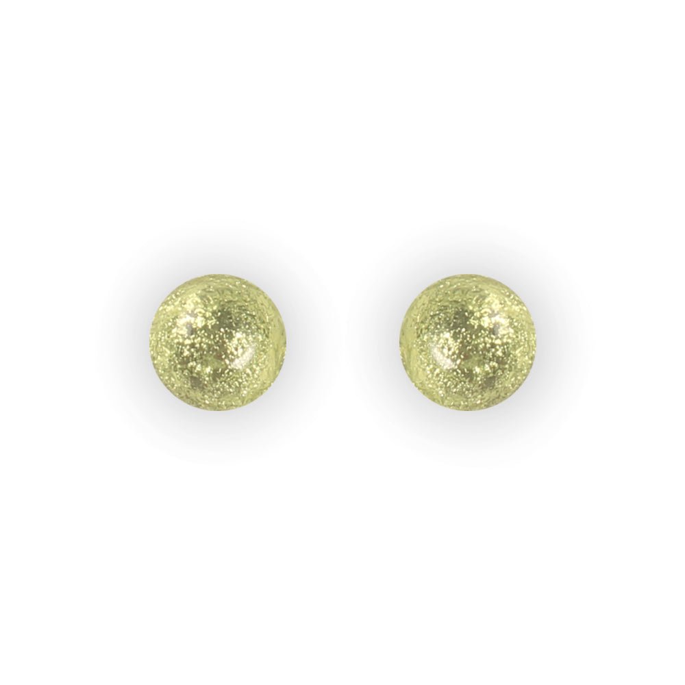 Lime Cabouchon Small Stud Earrings | The Jewellery Stop