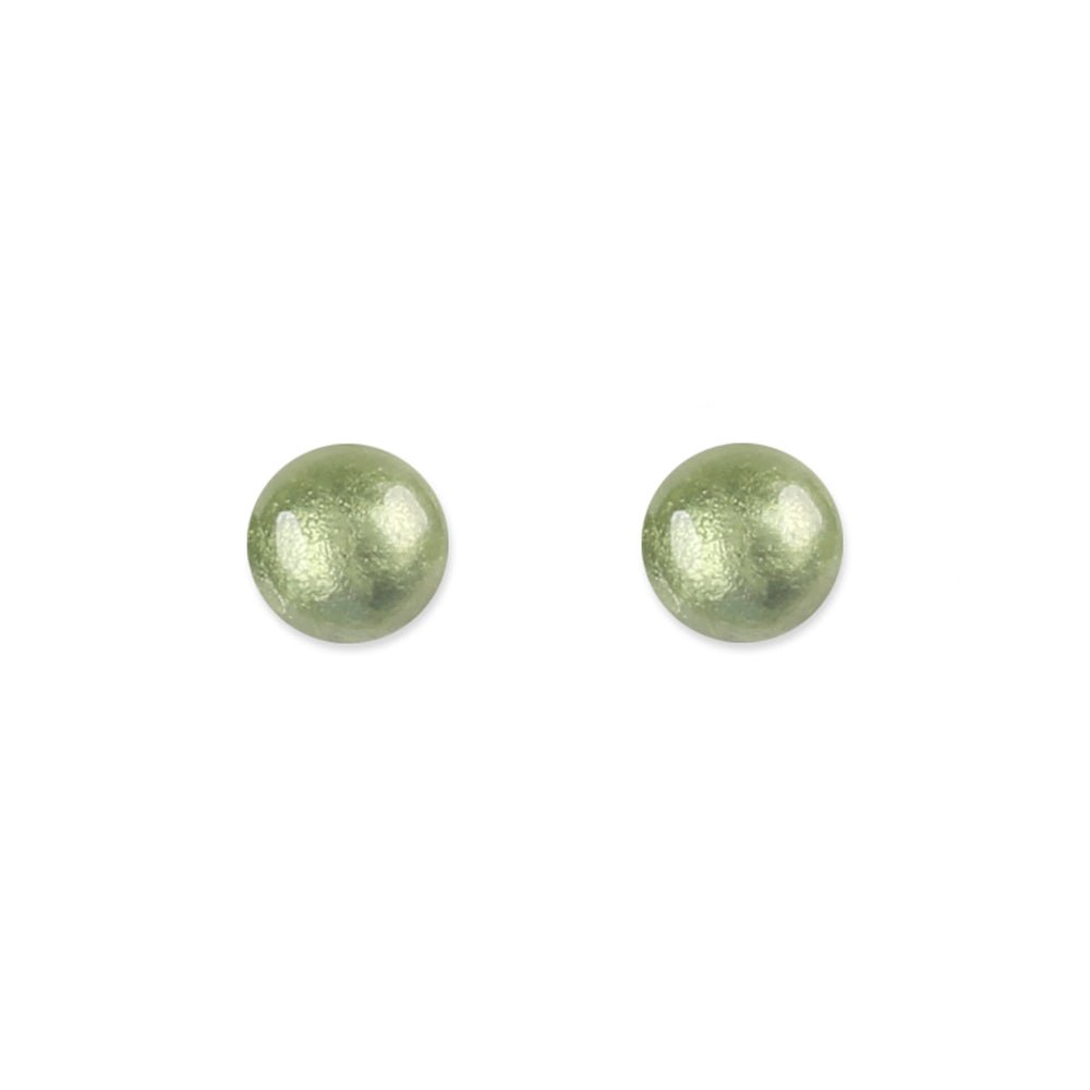 Moss Cabouchon Small Stud Earrings | The Jewellery Stop