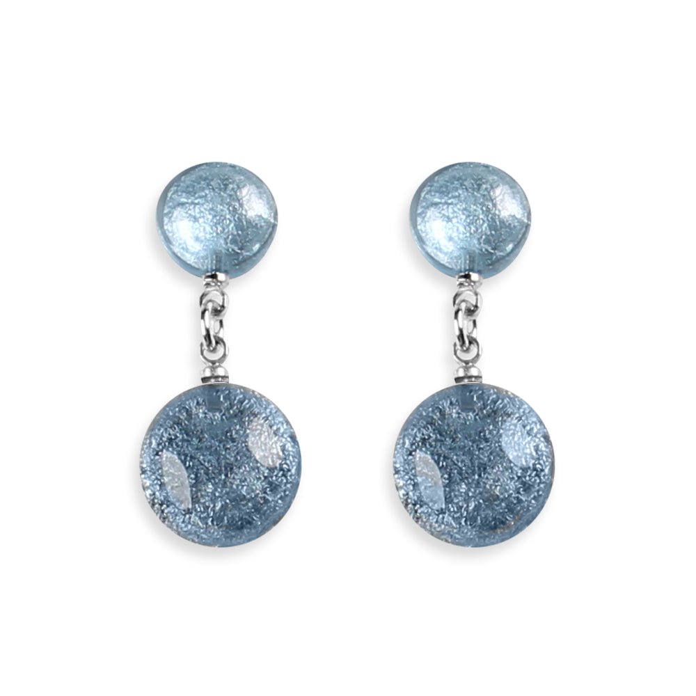 Ice Cabouchon Double Drop Stud Earrings | The Jewellery Stop