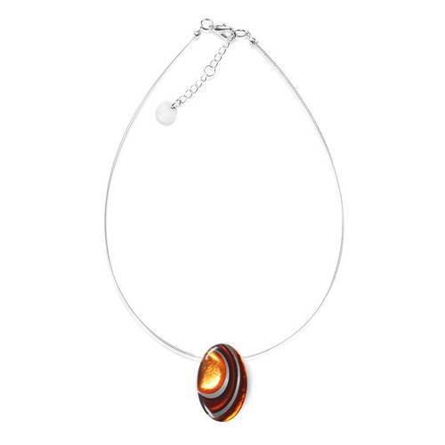 Spice Oval Swirl Pendant | The Jewellery Stop
