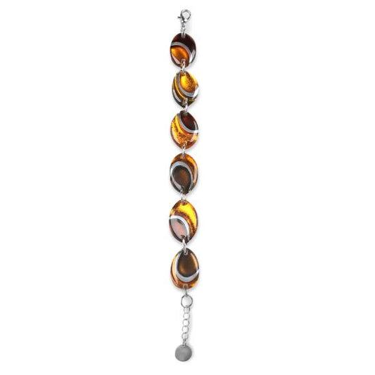 Mustard Oval Swirl Bracelet | The Jewellery Stop
