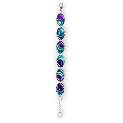 Peacock Oval Swirl Bracelet | The Jewellery Stop