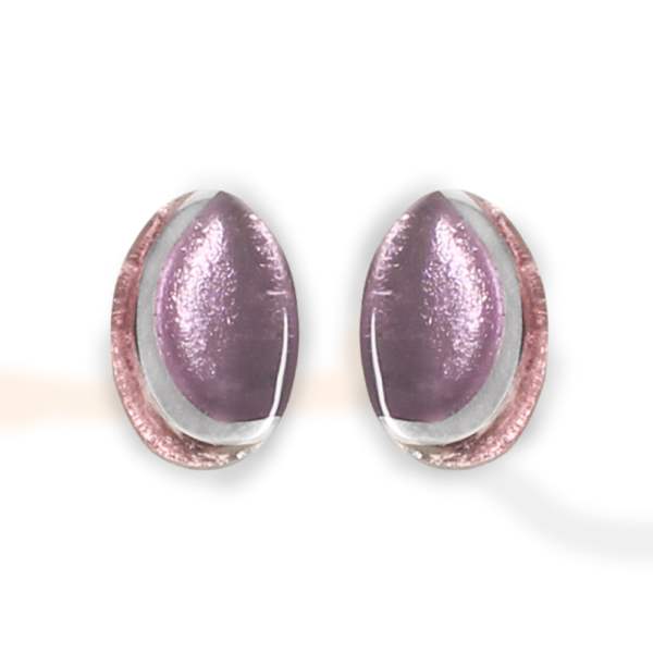 Blush Oval Swirl Stud Earrings | The Jewellery Stop