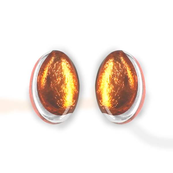 Chilli Oval Swirl Stud Earrings | The Jewellery Stop
