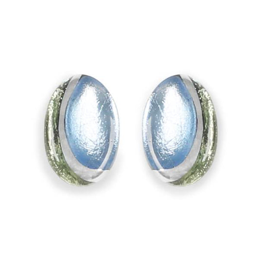 Pear Oval Swirl Stud Earrings | The Jewellery Stop
