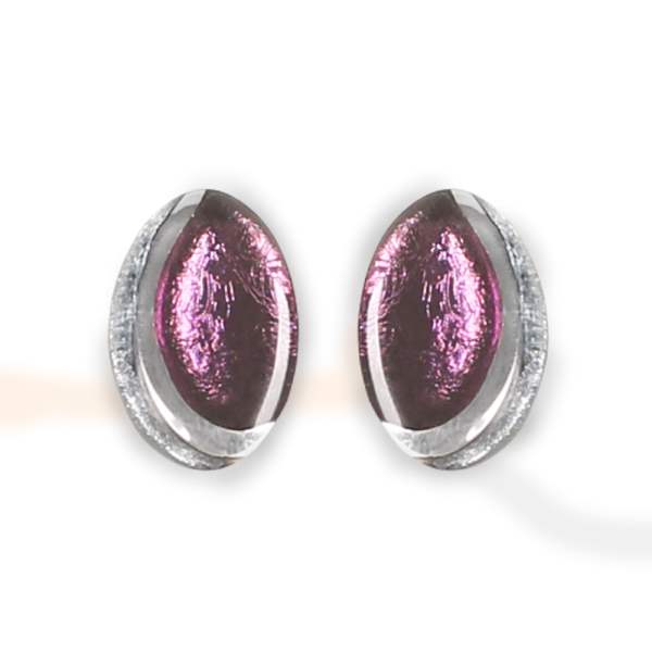 Rainbow Oval Swirl Stud Earrings | The Jewellery Stop