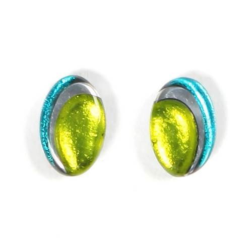 Seaweed Oval Swirl Stud Earrings | The Jewellery Stop