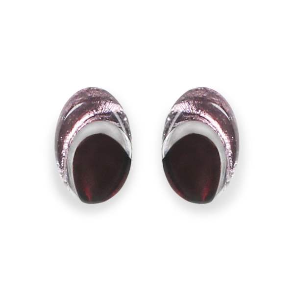 Plum Oval Swirl Clip Earrings | The Jewellery Stop