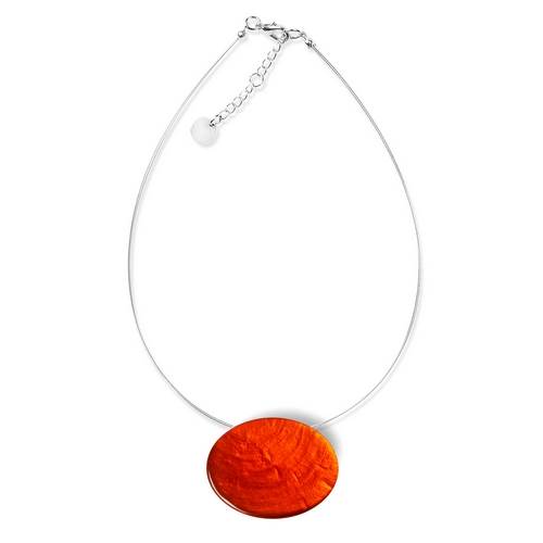 Orange Shell Ovals Pendant | The Jewellery Stop