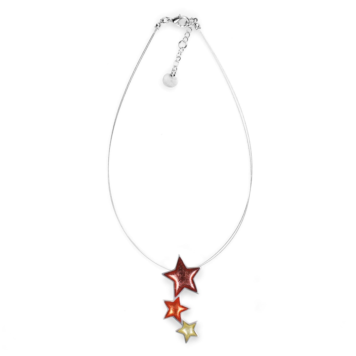 Apricot Pewter Star Multi - Colour Pendant | The Jewellery Stop