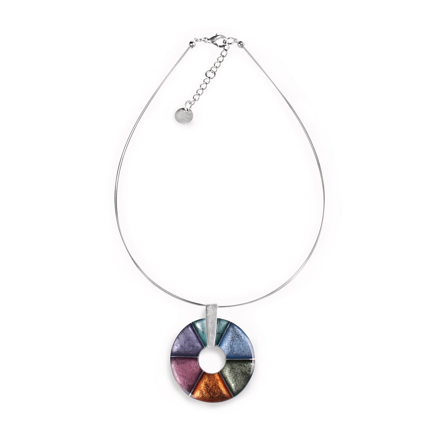 Pastels Catherine Wheel Pendant | The Jewellery Stop