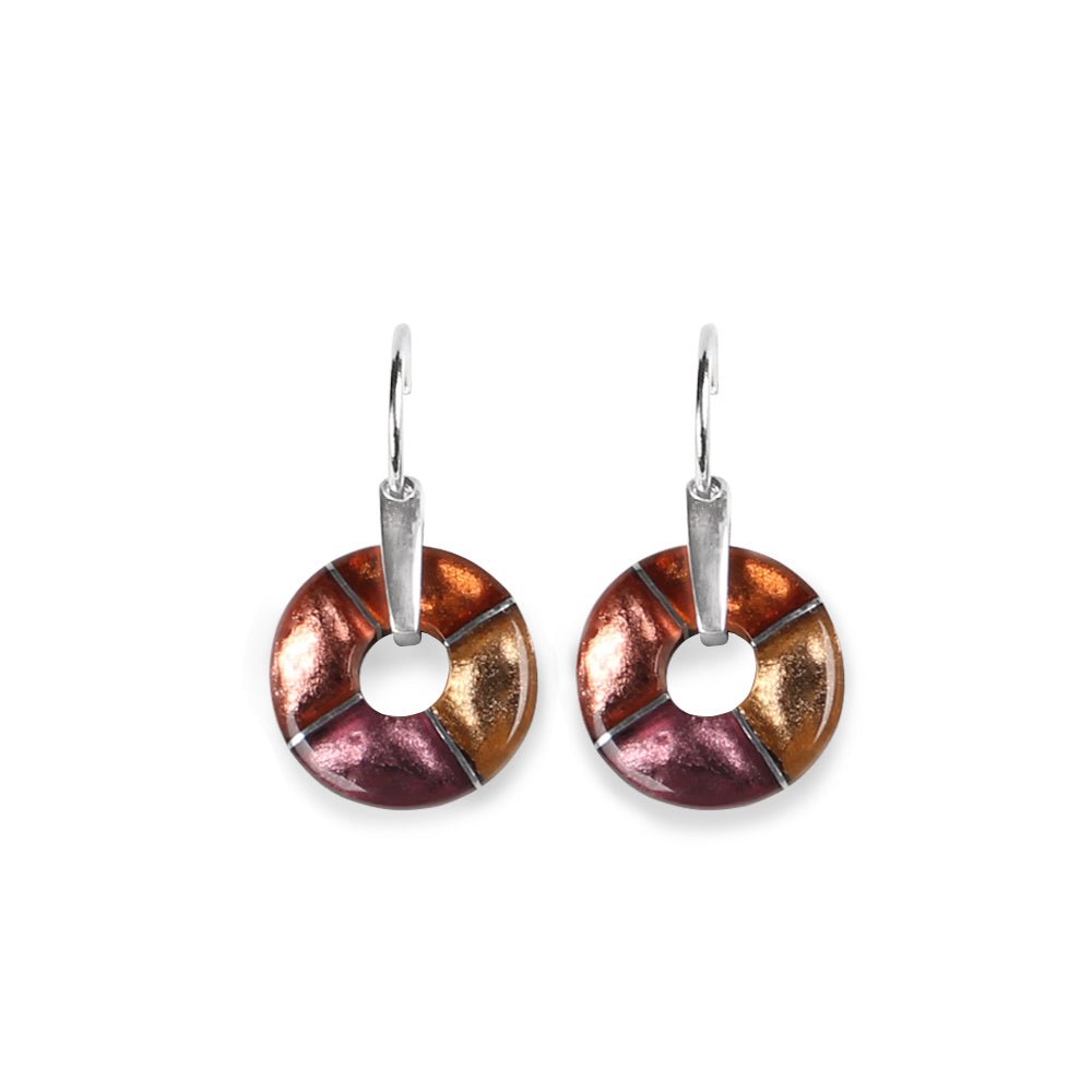 Apricot Catherine Wheel Creole Earrings | The Jewellery Stop