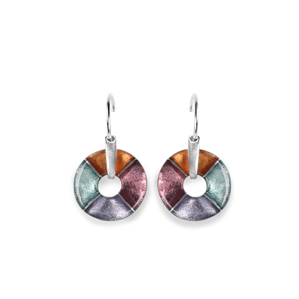 Pastels Catherine Wheel Creole Earrings | The Jewellery Stop