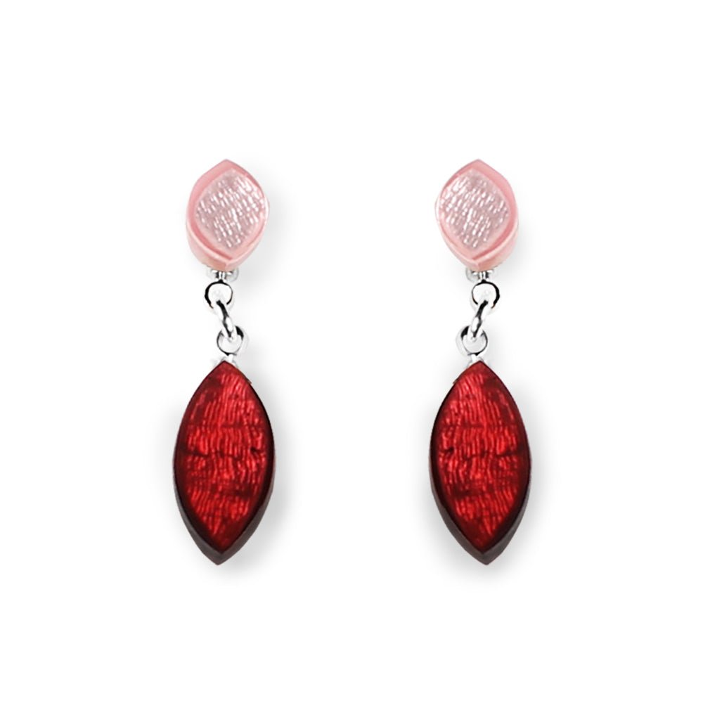 Cherry Petal Dangle Stud Earrings | The Jewellery Stop