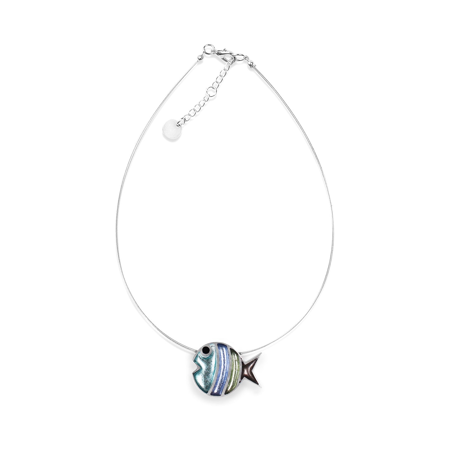 Pear Bubble Fish Stripe Pendant | The Jewellery Stop