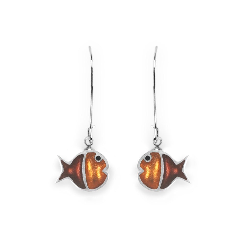 Chilli Bubble Fish Stripe Long Hook Earrings | The Jewellery Stop