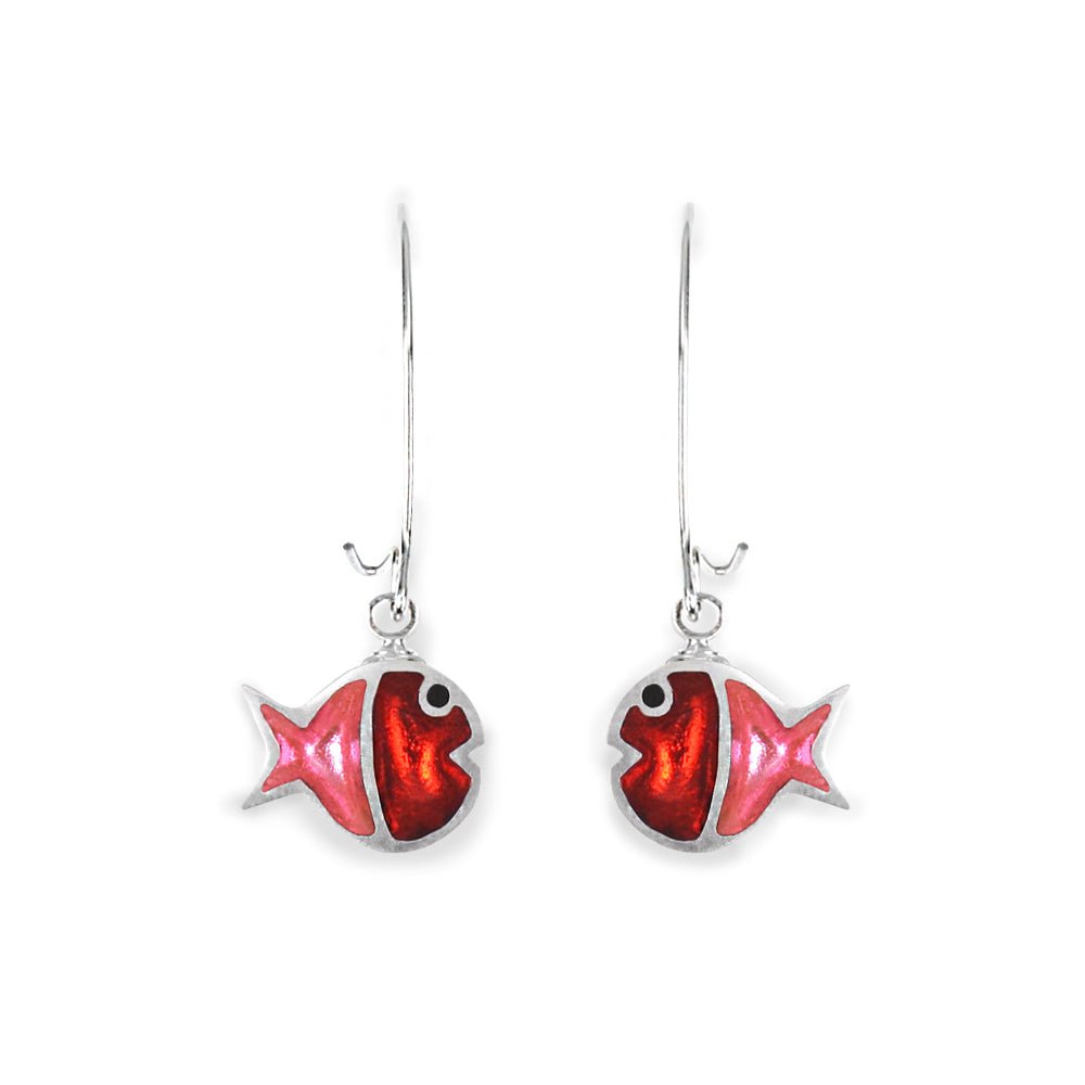 Trifle Bubble Fish Stripe Long Hook Earrings | The Jewellery Stop