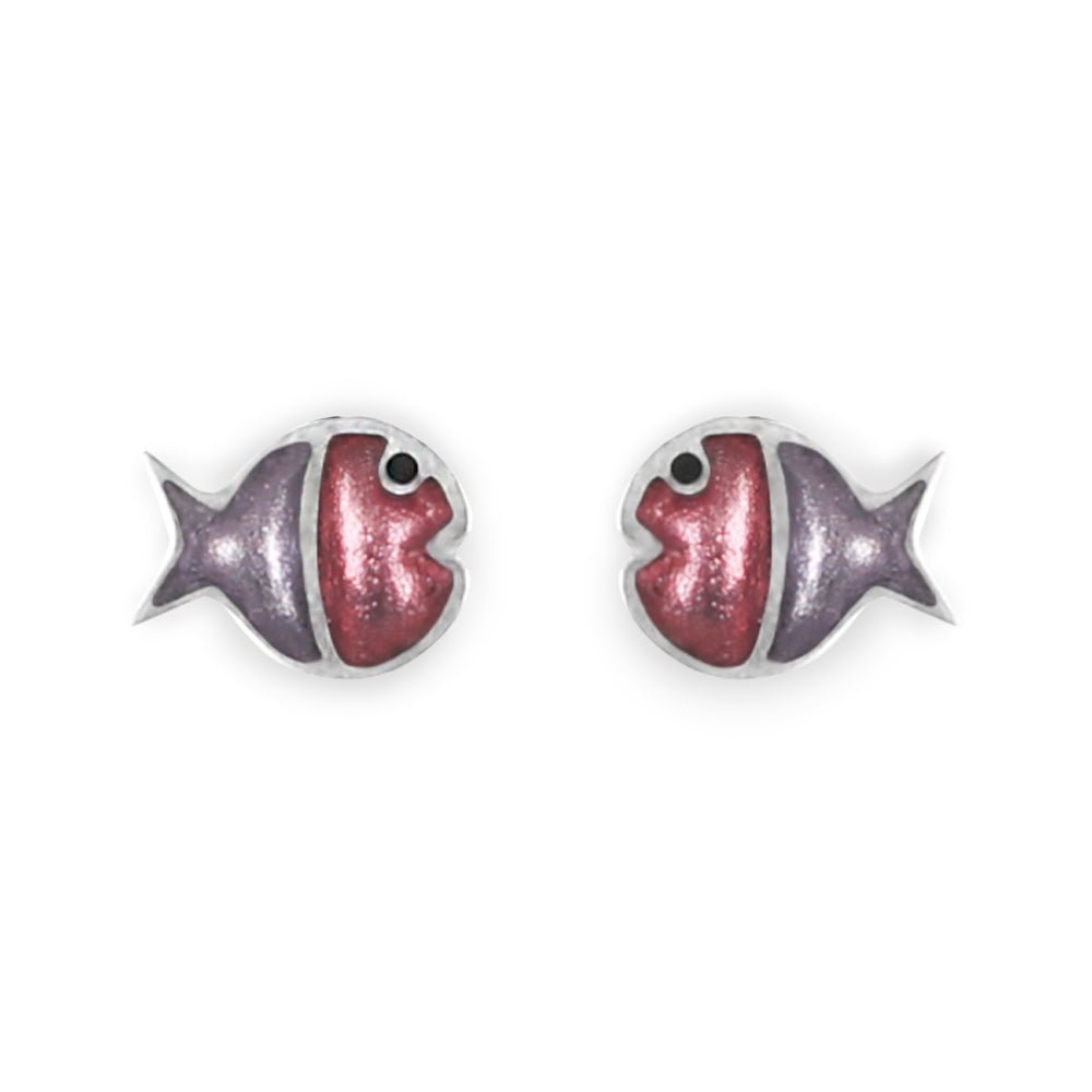 Blush Bubble Fish Stripe Stud Earrings | The Jewellery Stop