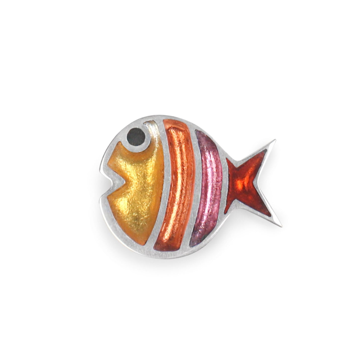 Carnival Bubble Fish Stripe Brooch | The Jewellery Stop